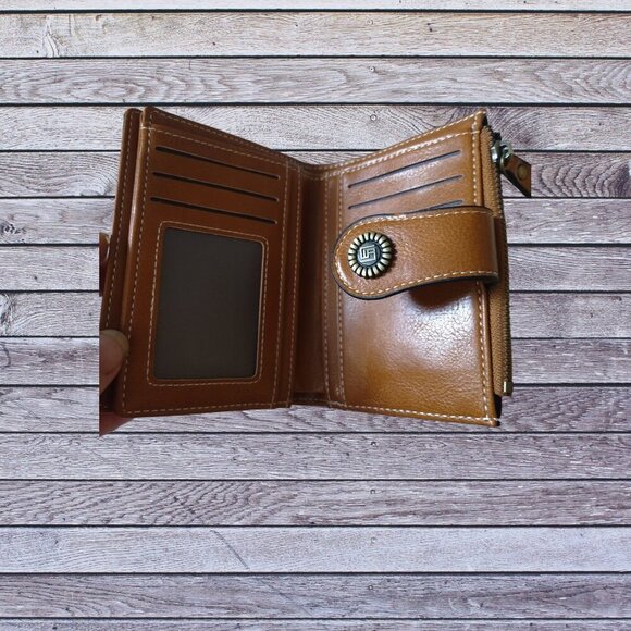 Charm Infinite Women's Brown Snap Closure Bi-Fold Wallet Classic Neutral - Picture 4 of 6